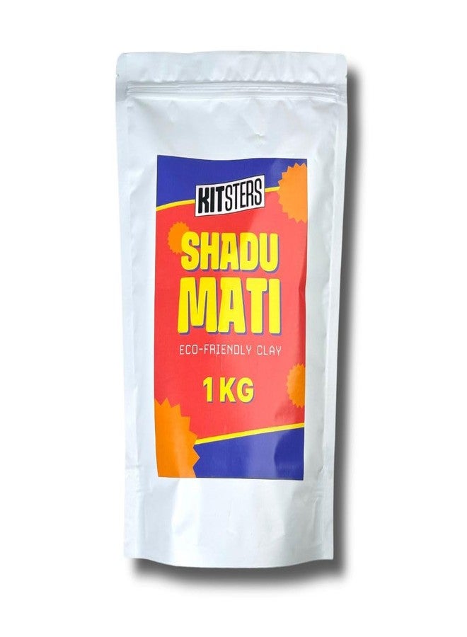 Kitsters Eco-Friendly Shadu Mati Clay - 1 kg | Eco Friendly - Self Drying - Clay - Sculpting - Murti Making | Easily Soluble | Can be Remoulded | DIY Art & Craft Hobby | Perfect for Ganpati Idol | - Image 1
